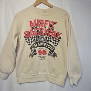 Wound Up Misfit Raceway Racing Graphic Sweatshirt XS Moto Streetwear